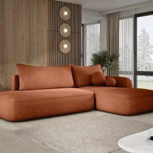 Hoekbank BABU met slaapfunctie – Moderne lounge voor woonkamer, functionele slaapbank in stof NOW OR NEVER, 300x105x60cm, rechterzijde, GROEN Hoekbank BABU met slaapfunctie – Moderne lounge voor woonkamer, functionele slaapbank in stof NOW OR NEVER, 300x105x60cm, rechterzijde, GROEN