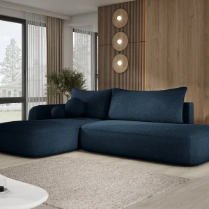 Hoekbank BABU met slaapfunctie – Moderne lounge voor woonkamer, functionele slaapbank in stof NOW OR NEVER, 300x105x60cm, linkerzijde, GRIJS Hoekbank BABU met slaapfunctie – Moderne lounge voor woonkamer, functionele slaapbank in stof NOW OR NEVER, 300x105x60cm, linkerzijde, GRIJS