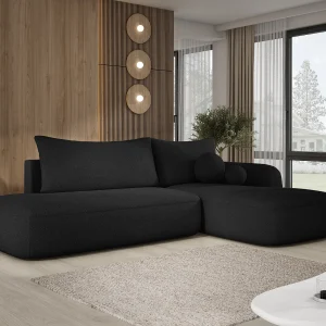 Hoekbank BABU met slaapfunctie – Moderne lounge voor woonkamer, functionele slaapbank in stof NOW OR NEVER, 300x105x60cm, rechterzijde, BEIGE Hoekbank BABU met slaapfunctie – Moderne lounge voor woonkamer, functionele slaapbank in stof NOW OR NEVER, 300x105x60cm, rechterzijde, BEIGE