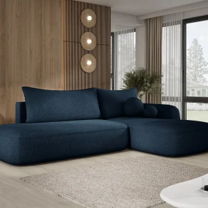 Hoekbank BABU met slaapfunctie – Moderne lounge voor woonkamer, functionele slaapbank in stof NOW OR NEVER, 300x105x60cm, rechterzijde, GRIJS Hoekbank BABU met slaapfunctie – Moderne lounge voor woonkamer, functionele slaapbank in stof NOW OR NEVER, 300x105x60cm, rechterzijde, GRIJS