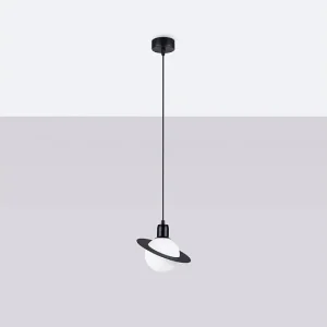 Hanglamp HYPERION modern van – 1 lichtbronnen – L.20 x H.125 cm – zwart Hanglamp HYPERION modern van – 1 lichtbronnen – L.20 x H.125 cm – zwart