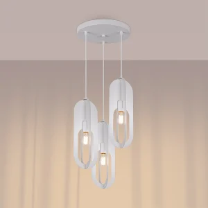 Hanglamp NICUS modern van – 3 lichtbronnen – L.43 x H.130 cm – wit Hanglamp NICUS modern van – 3 lichtbronnen – L.43 x H.130 cm – wit
