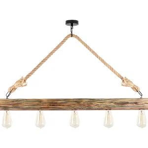 Hanglamp EREBOS van hout – B100 x H53 cm – Natuurlijke kleur – Koop nu online