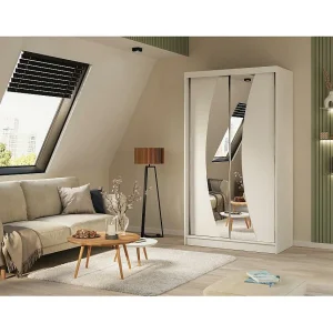 Hangkast Vox 120/216/61 wit met spiegel en laden Hangkast Vox 120/216/61 wit met spiegel en laden