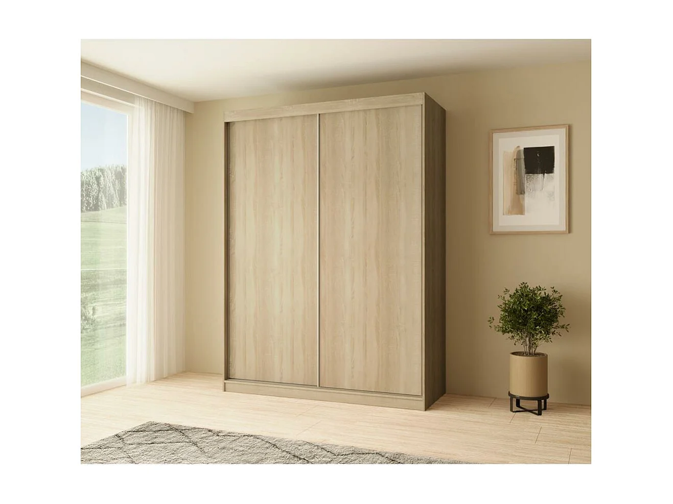 Hangkast Mario 150/216/61 eikenhout Sonoma