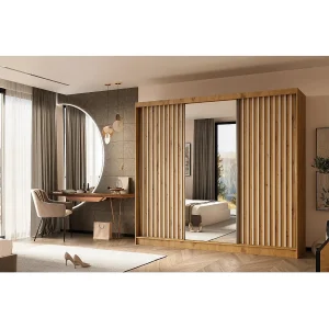 Hangkast Helix 240/216/61 eiken ambacht+wit Hangkast Helix 240/216/61 eiken ambacht+wit