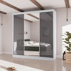 Hangkast Velis II 200/61/215 wit+grafiet Hangkast Velis II 200/61/215 wit+grafiet