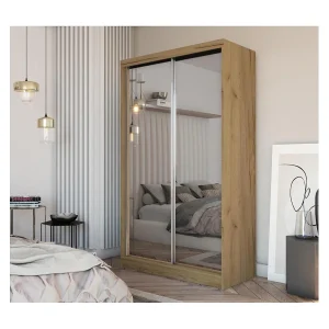 Hangkast Debra 120/216/61 eiken Artisan met spiegel