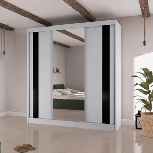 Hangkast Como II 200/61/215 wit+zwart