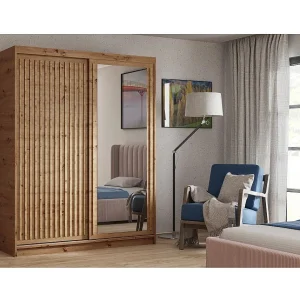 Hangkast Donatello 180/205/60 2-deurs eiken Artisan met spiegel Hangkast Donatello 180/205/60 2-deurs eiken Artisan met spiegel