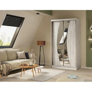 Hangkast Vox 120/216/61 eiken Sonoma met spiegel en laden Hangkast Vox 120/216/61 eiken Sonoma met spiegel en laden