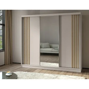 Hangkast Nela 240/216/61 kasjmier+eiken Artisan met lade-inzetstukken