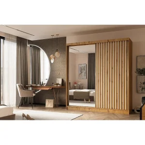 Hangkast Helix 200/216/61 eiken ambacht+wit Hangkast Helix 200/216/61 eiken ambacht+wit