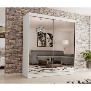 Hangkast Debra 200/216/61 wit met spiegel