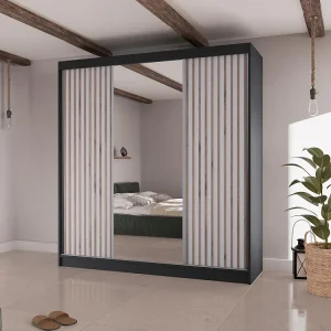 Hangkast Lico II 200/61/215 zwart+wit Hangkast Lico II 200/61/215 zwart+wit