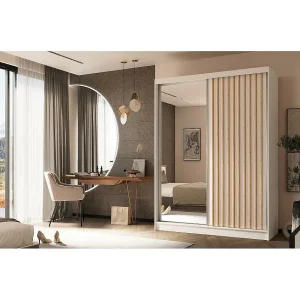 Hangkast Helix 160/216/61 wit+eikenhouten ambacht Hangkast Helix 160/216/61 wit+eikenhouten ambacht