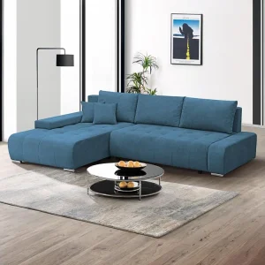 Hoekbank Draco L blauw links