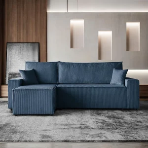 HOEKBANK met slaapfunctie Hektor donkerblauw HOEKBANK met slaapfunctie Hektor donkerblauw