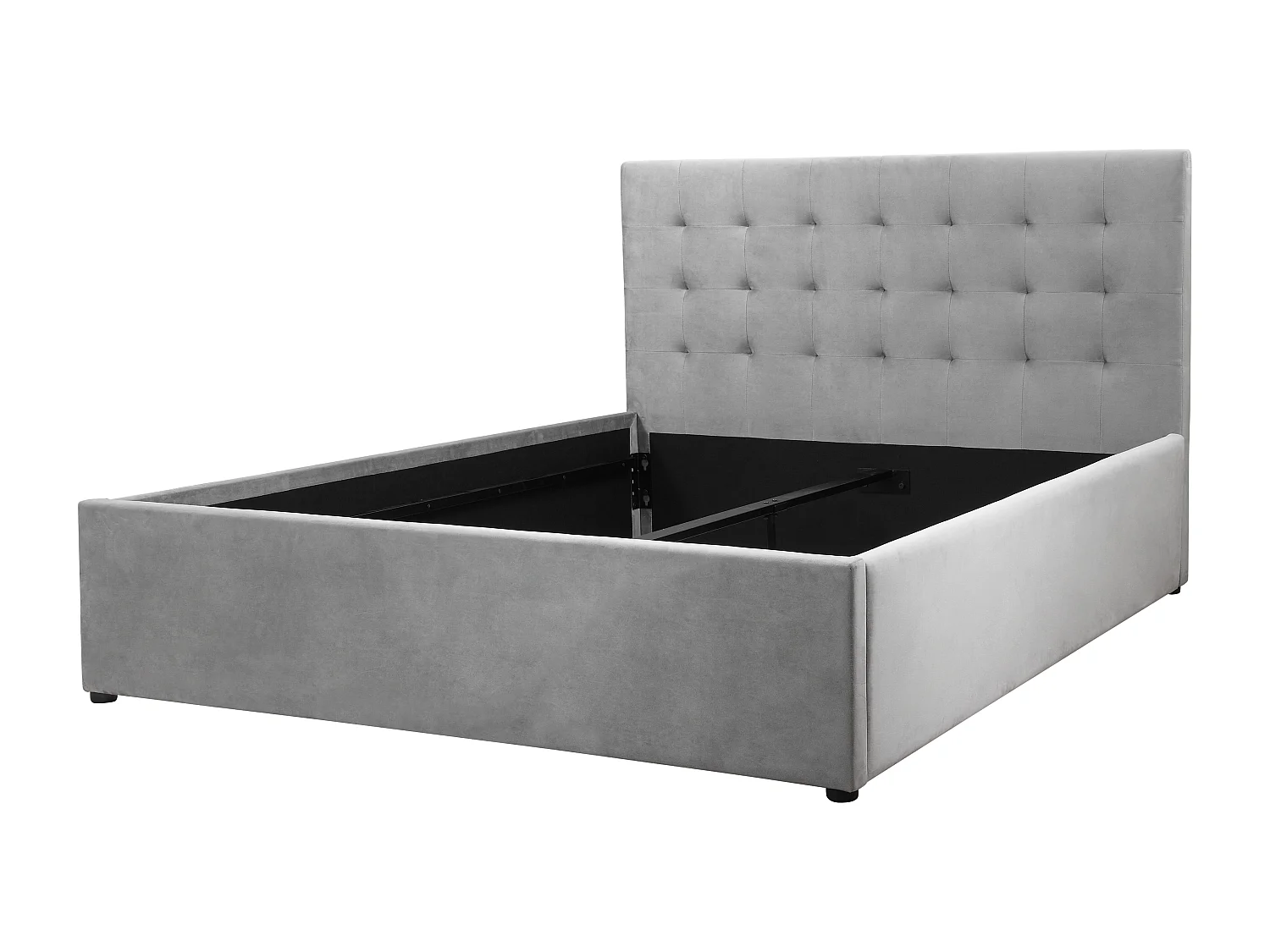 Hamar | Bed 140x200 cm Fluweel Lichtgrijs