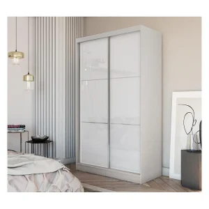 Hangkast Viva II 120/216/61 kasjmier met Lacobel-glas en laden Hangkast Viva II 120/216/61 kasjmier met Lacobel-glas en laden