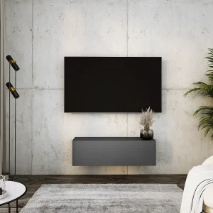 Hangend tv-meubel, 100 x 34 x 32 cm, antraciet