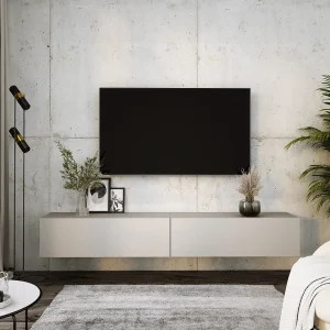 Hangend tv-meubel, (2 x 100) x 34 x 32 cm, kasjmier