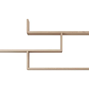 Driedelige wandplank, moderne wandplank voor woonkamer, 119 cm eiken sonoma