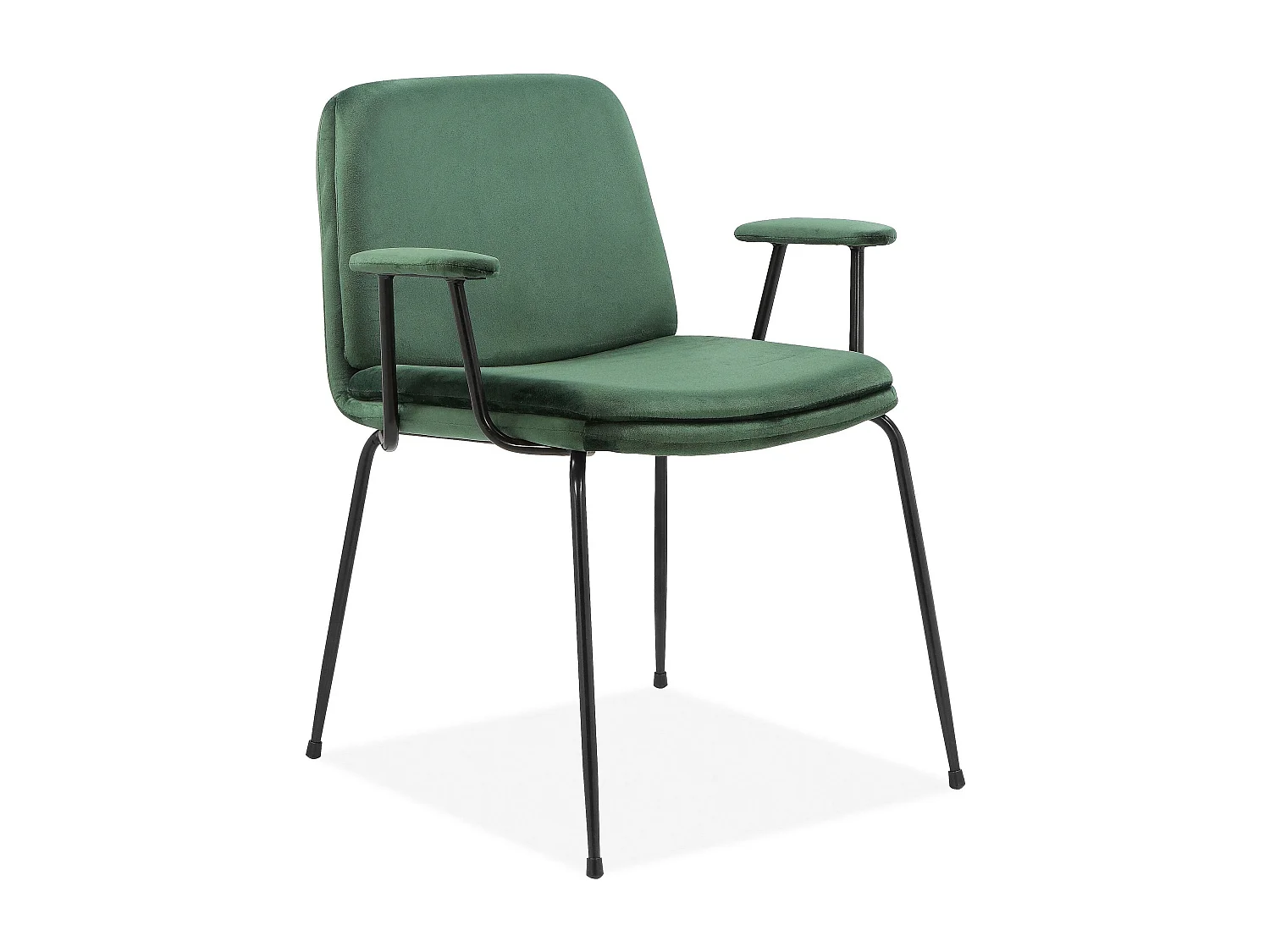 Heine | Fauteuil in Groen Velours / Zwart, 2 Pak