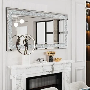 Grote rechthoekige decoratieve spiegel wandspiegels decoratieve wandspiegel slaapkamer design 120x60cm