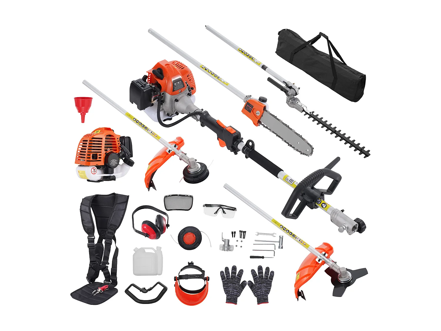 Hecht Garden SucceBuy 26CC 5-In-1Benzine Snijgereedschap, Heggenschaar en Grastrimmer