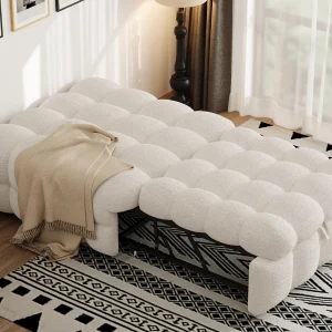 Gestoeld opklapbed – 2-in-1 Ottomanbank – Opvouwbare slaapbank – Eenpersoonsbed – Beige Gestoeld opklapbed – 2-in-1 Ottomanbank – Opvouwbare slaapbank – Eenpersoonsbed – Beige