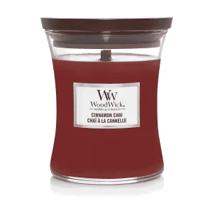 Geurkaars zandloper, Cinnamon Chai, rood 275 gr Geurkaars zandloper, Cinnamon Chai, rood 275 gr