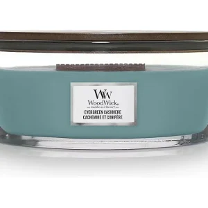 Geurkaars ellips, Evergreen Cashmere, azuurblauw 453 gr