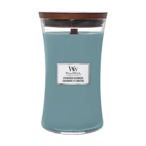 Geurkaars zandloper, Evergreen Cashmere, azuurblauw 609 gr Geurkaars zandloper, Evergreen Cashmere, azuurblauw 609 gr