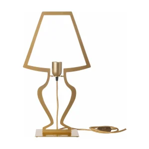 Grande lampe de table Silhouette 30×54 cm en fer stylisé Design onirique moderne Connexion E27 Made in Italy Or Grande lampe de table Silhouette 30×54 cm en fer stylisé Design onirique moderne Connexion E27 Made in Italy Or