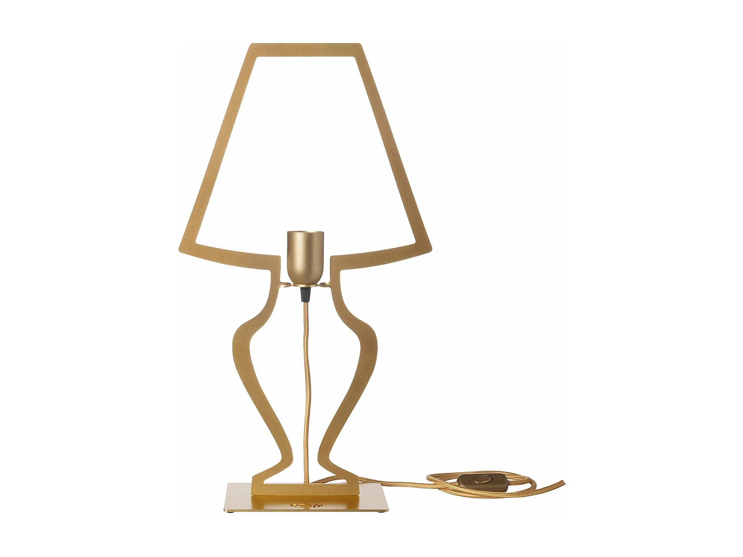 Grande lampe de table Silhouette 30x54 cm en fer stylisé Design onirique moderne Connexion E27 Made in Italy Or