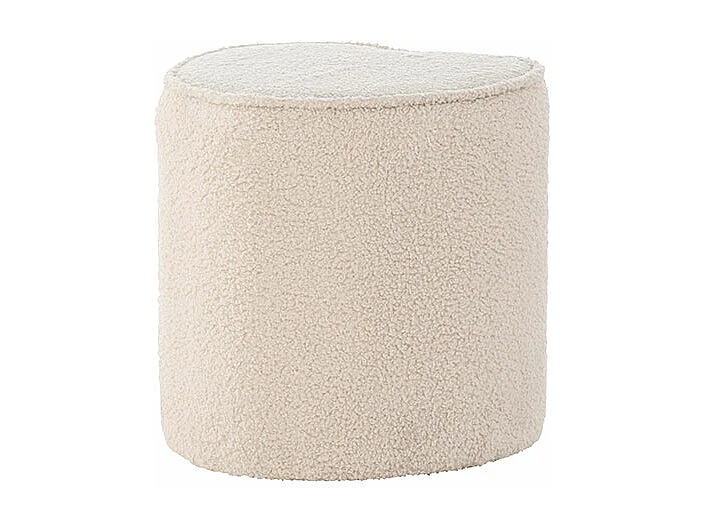 Heart poef teddy voor kinderen beige.