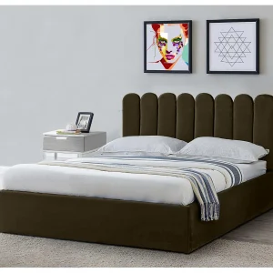 Gestoffeerd bed Venezia 170x212x90 cm Slaapvlak 160×200 cm, opbergruimte, gaslift, stof Monolith bruin