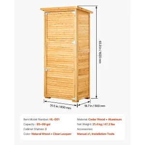 Grote Houten Opslagschuur SucceBuy voor Buiten 31,5 x 63,8 Inch Grote Houten Opslagschuur SucceBuy voor Buiten 31,5 x 63,8 Inch