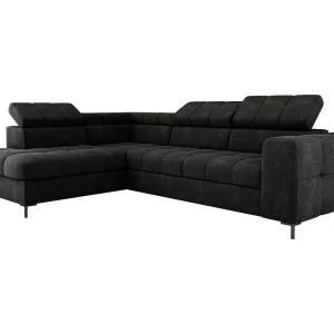 Hoekbank PABLOS met verstelbare hoofdsteun 279x201cm | Slapen & Opbergen, Zwart Vogue, Rechts Hoekbank PABLOS met verstelbare hoofdsteun 279x201cm | Slapen & Opbergen, Zwart Vogue, Rechts