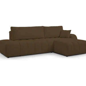 Hoekbank met slaapfunctie BALOO – Modern design, hoge functionaliteit, comfortabele zitting, duurzame materialen, kleur donkerbruin, rechts Hoekbank met slaapfunctie BALOO – Modern design, hoge functionaliteit, comfortabele zitting, duurzame materialen, kleur donkerbruin, rechts