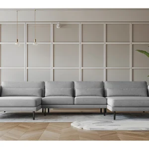 Hoekbank DANI in U-vorm stof Verita Grey