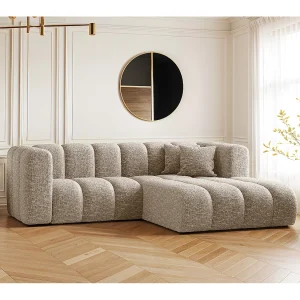 Hoekbank, L-vormige bank Grand modulaire stof Haga Beige Rechts Hoekbank, L-vormige bank Grand modulaire stof Haga Beige Rechts