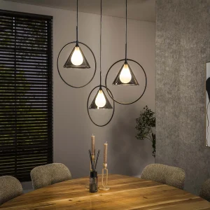 Hanglamp 3L Ring Getrapt Tapse Kap – Smoke Grey Glas Hanglamp 3L Ring Getrapt Tapse Kap – Smoke Grey Glas