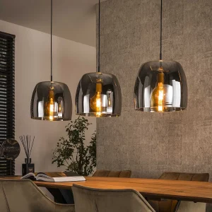 Hanglamp 3L Drift Glass – Smoke Grey Glas Hanglamp 3L Drift Glass – Smoke Grey Glas