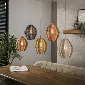 Hanglamp 5L Web Mix – Mat Nikkel Mix Kleur Hanglamp 5L Web Mix – Mat Nikkel Mix Kleur