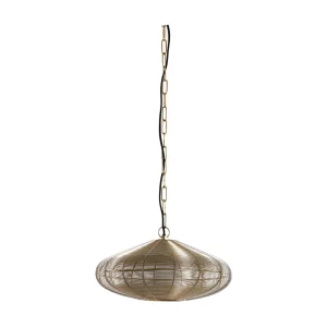 Hanglamp BAHOTO – Ø40x18cm – Goud