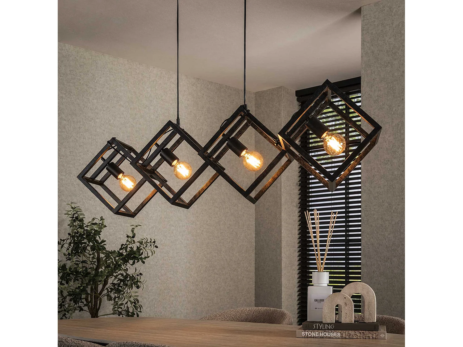 Hanglamp 4L Kubus - Charcoal