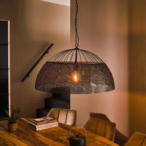 Hanglamp Ø80 Armor – Metaal – Zwart Bruin