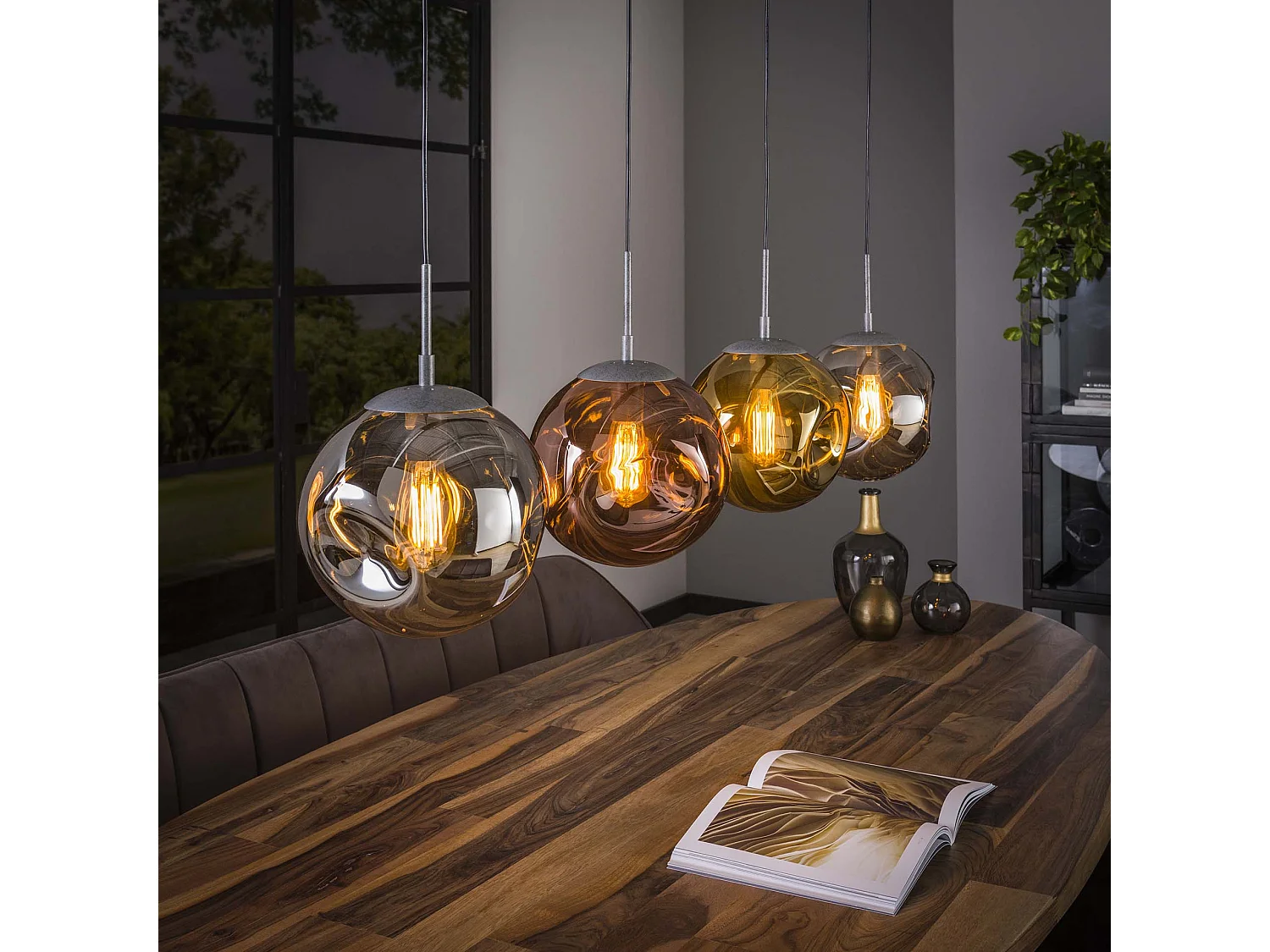 Hanglamp 4L stellar / Oud zilver